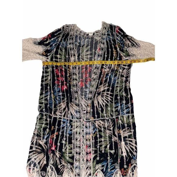 Boho Floral Cardigan with Lace Accents size XL - Picture 2 of 8